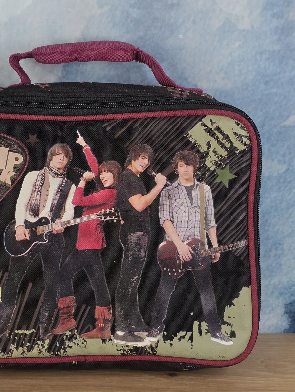 Disney Camp Rock Jonas Brothers Demi Lovato Zipper Closure Lunch Bag Y2K - Picture 4 of 16